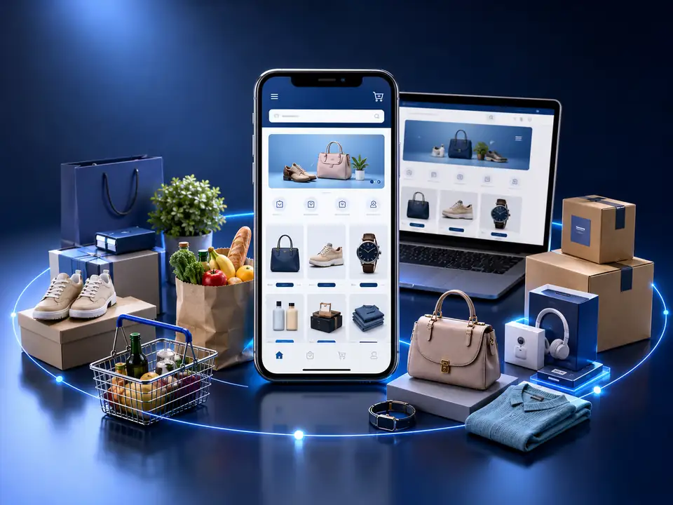 Shopia online store connecting products, shopping and delivery
